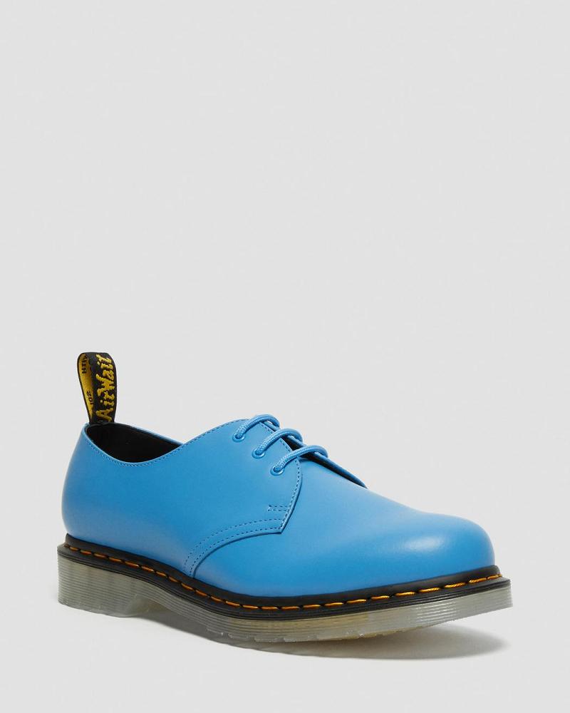 Zapatos Oxford Dr Martens 1461 Iced Smooth Cuero Mujer Azules | MX 443SGL